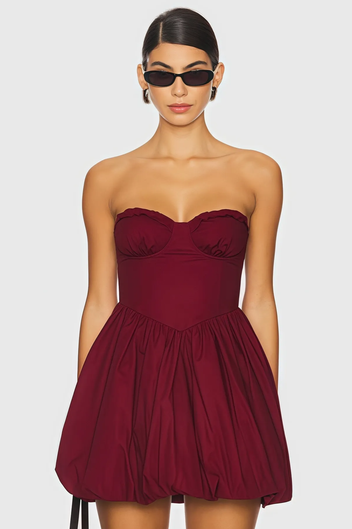 Zoe - Charmante Strapless Mini-Jurk met Ruches