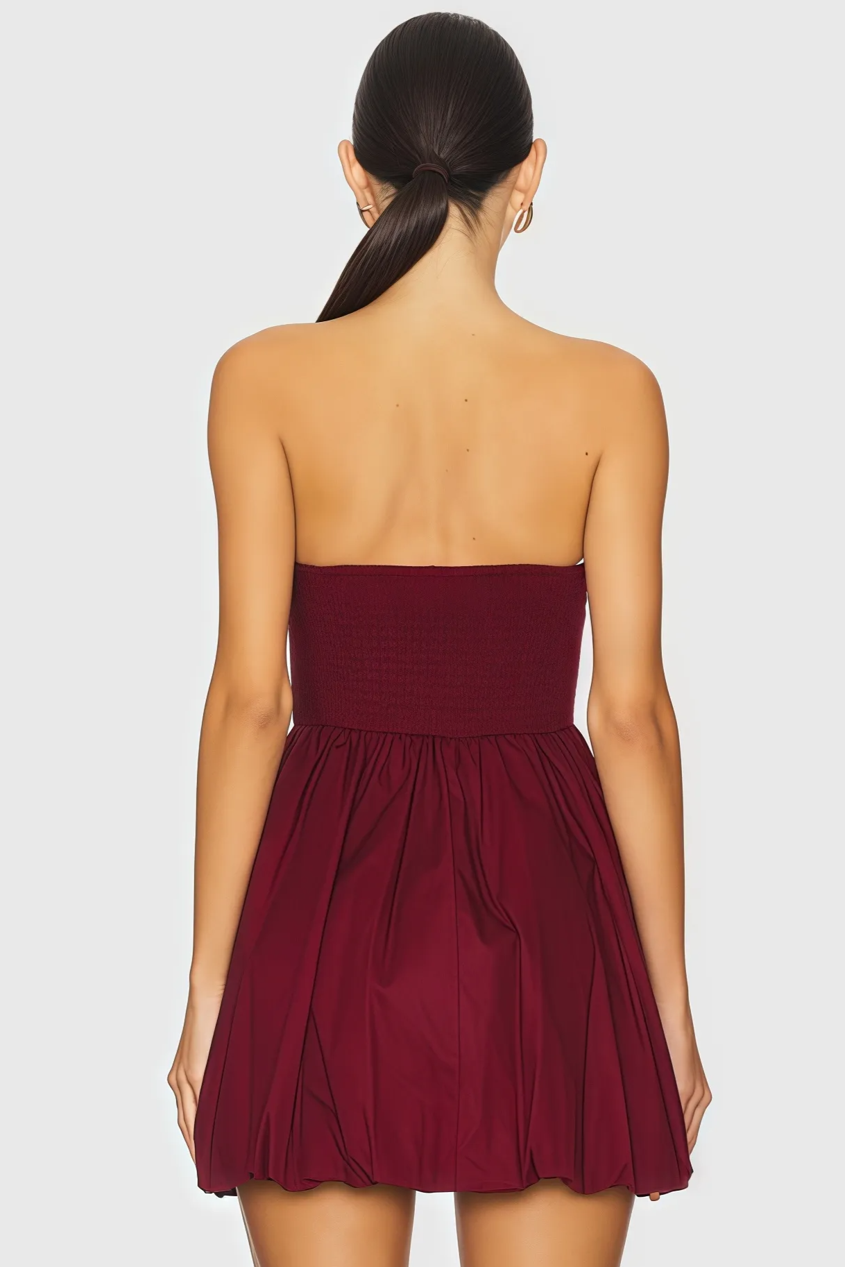 Zoe - Charmante Strapless Mini-Jurk met Ruches