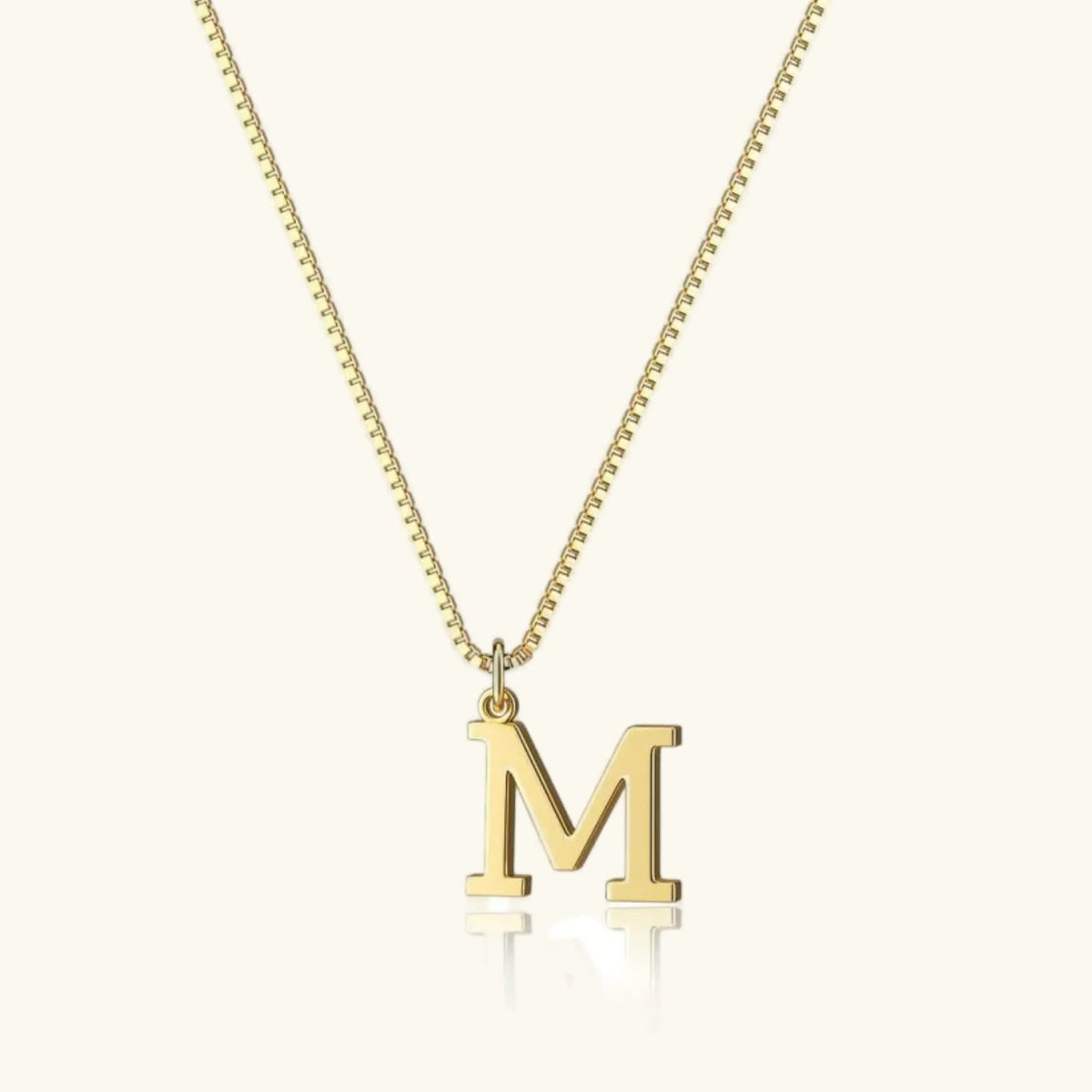 Dames Letterketting – Gold-Tone Initiaal Hanger