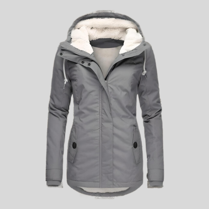 Dames Lange Waterdichte Winterjas – Met Capuchon, Warme Voering, Casual voor Koud Weer