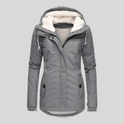 Dames Lange Waterdichte Winterjas – Met Capuchon, Warme Voering, Casual voor Koud Weer
