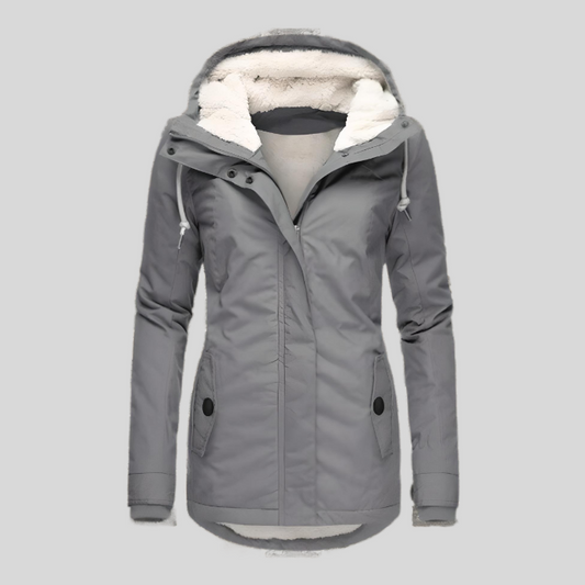 Dames Lange Waterdichte Winterjas – Met Capuchon, Warme Voering, Casual voor Koud Weer