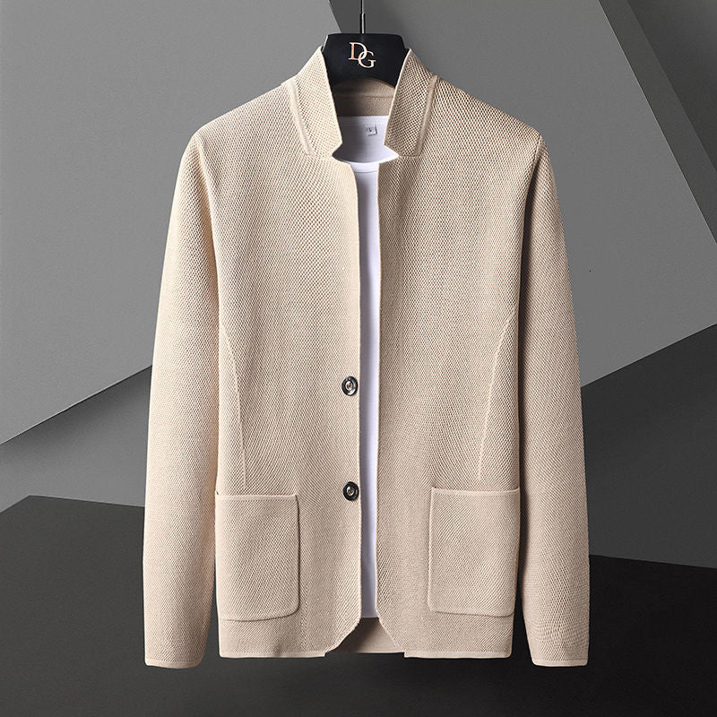 Dames Gebreid Vest met Opstaande Kraag