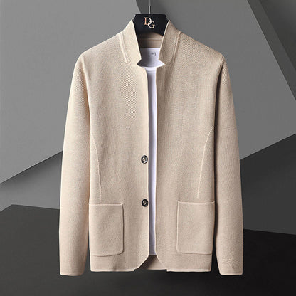 Dames Gebreid Vest met Opstaande Kraag