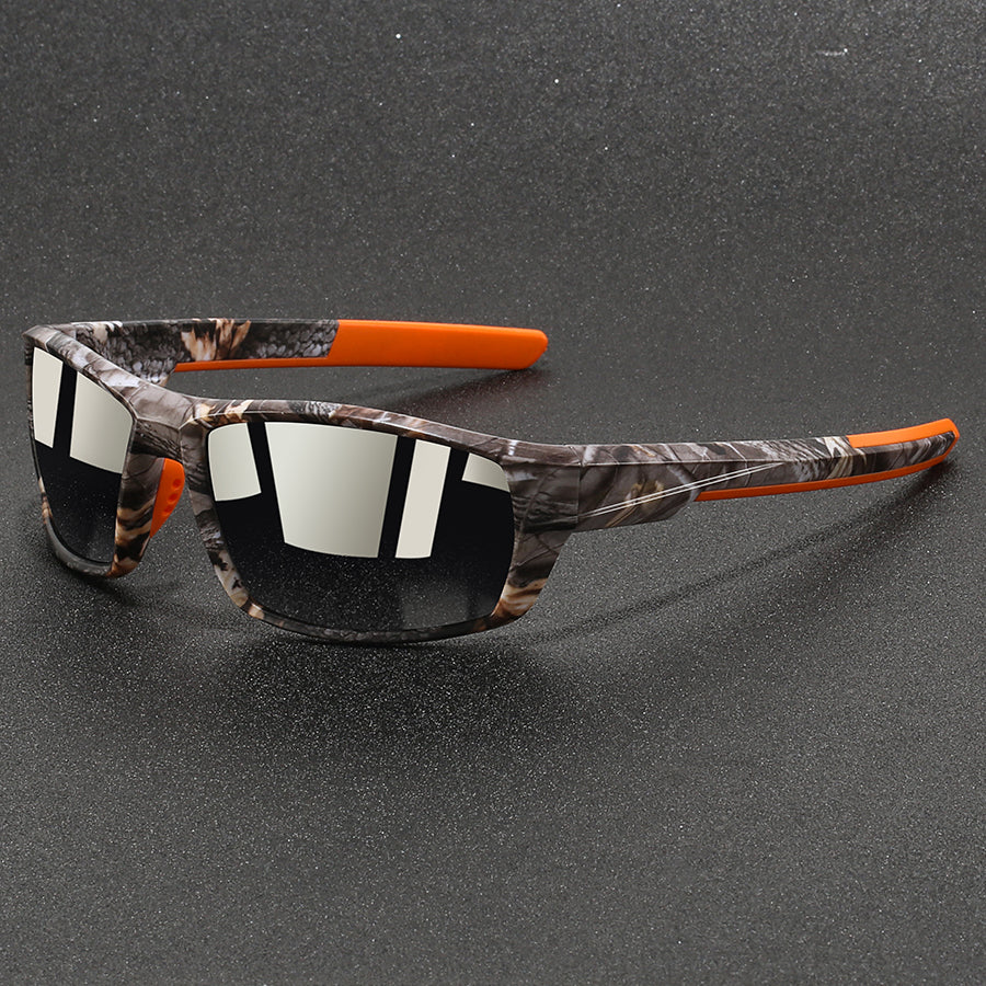 Unisex Zonnebril Camouflage Montuur met Gepolariseerde Glazen