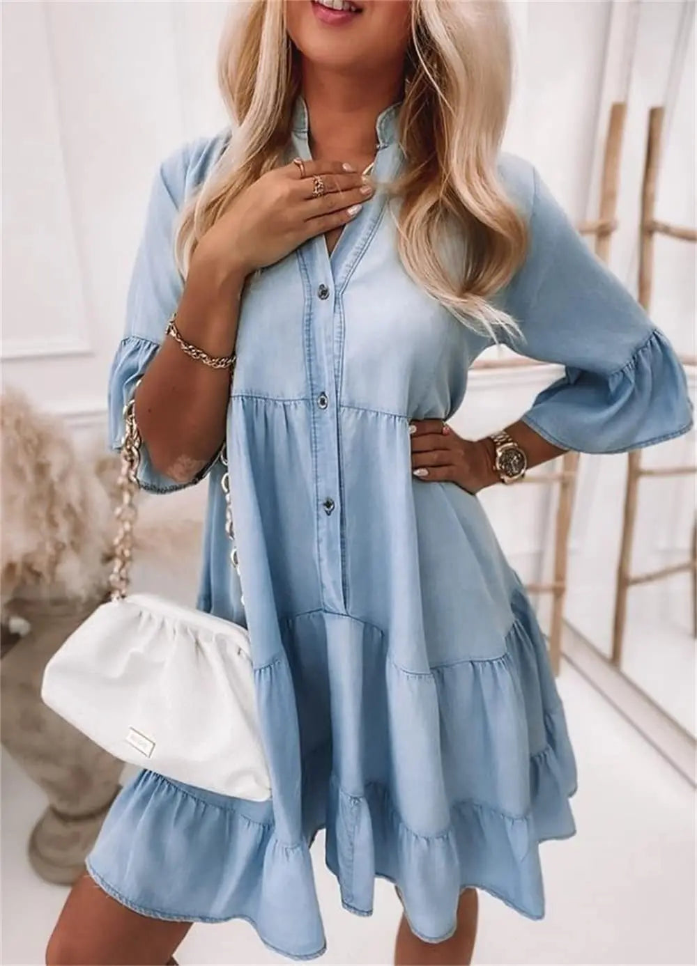 Maud - Stijlvolle en Moderne Denimjurk