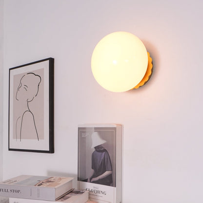 Wandlamp Glas Roze met Metalen Frame