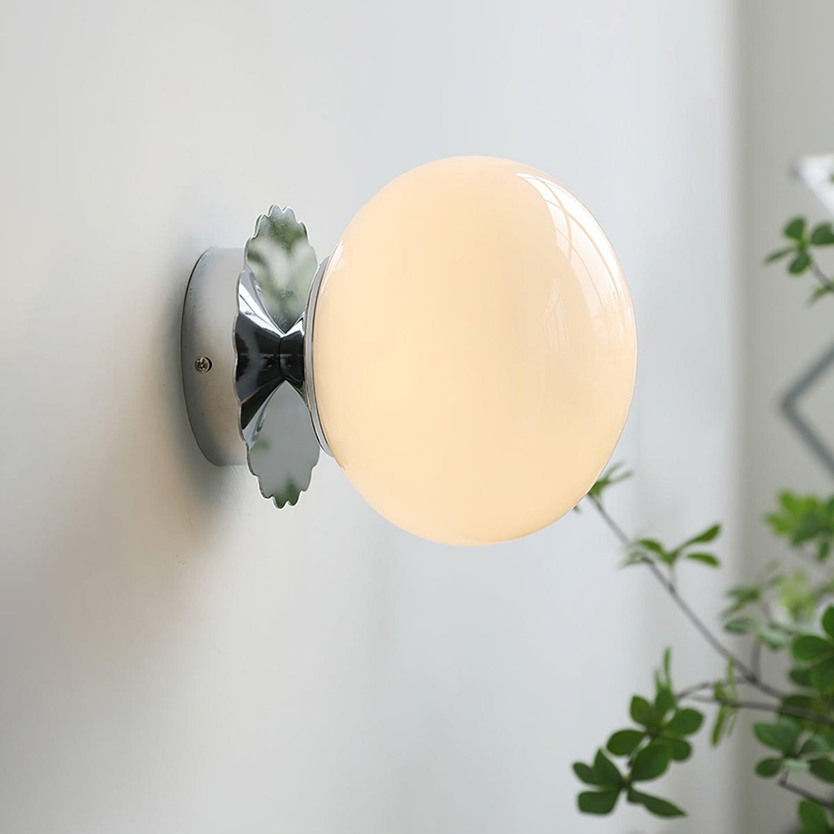 Wandlamp Glas Roze met Metalen Frame