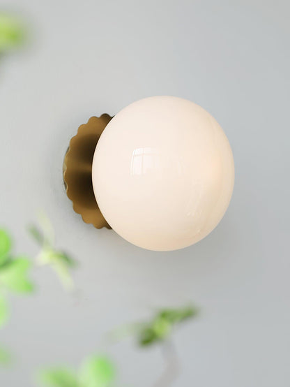 Wandlamp Glas Roze met Metalen Frame