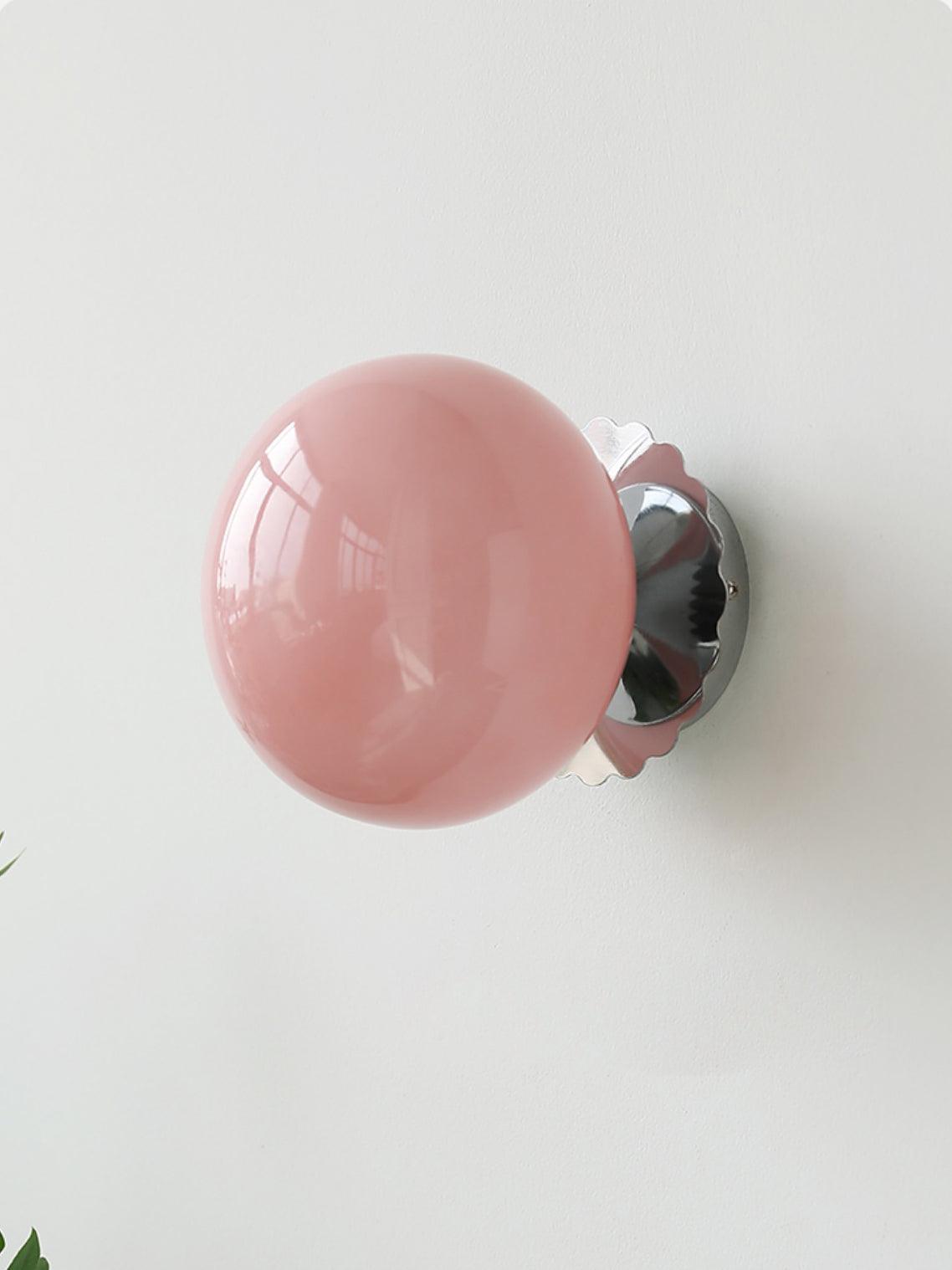 Wandlamp Glas Roze met Metalen Frame