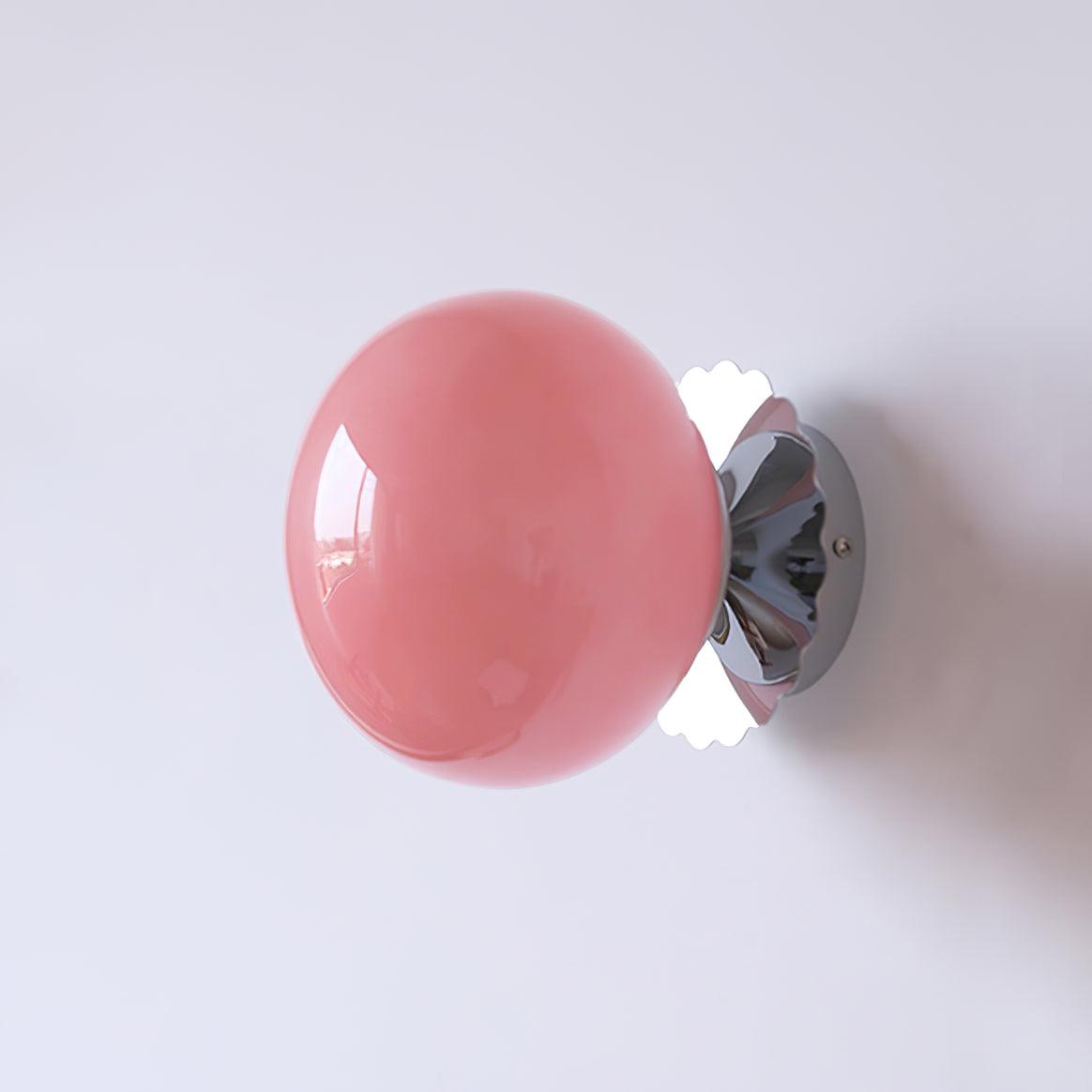 Wandlamp Glas Roze met Metalen Frame