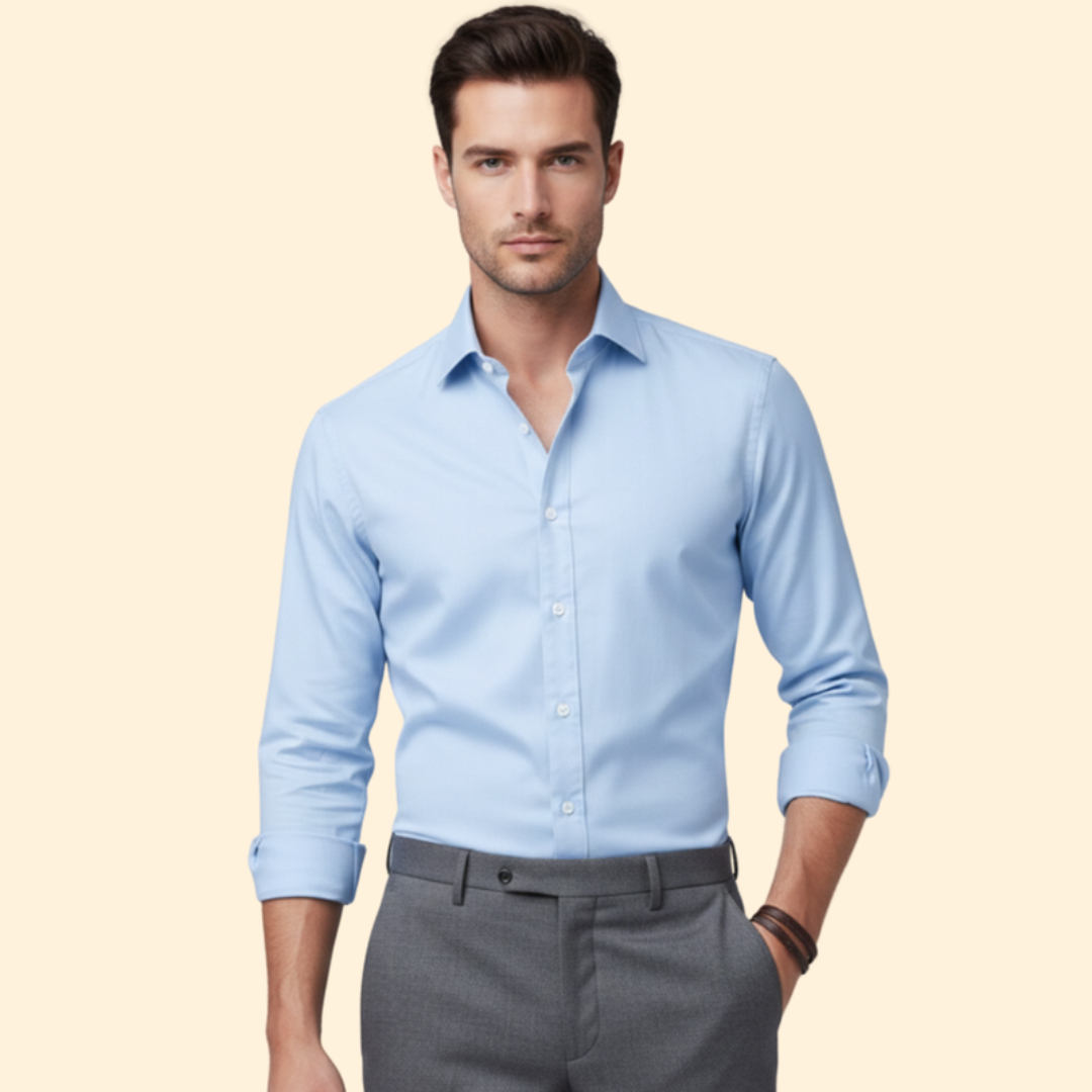 Heren Overhemd Classic Fit met Borstzak