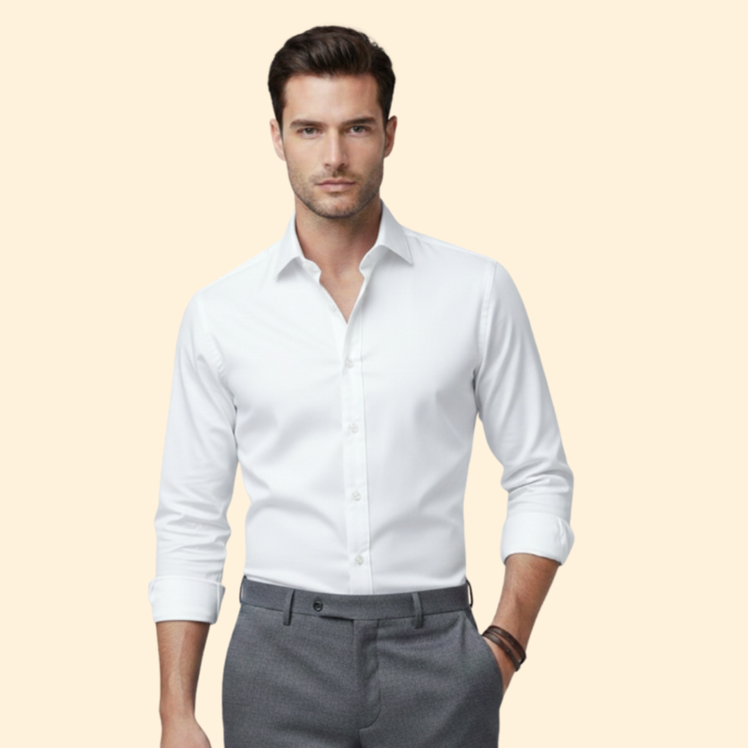 Heren Overhemd Classic Fit met Borstzak