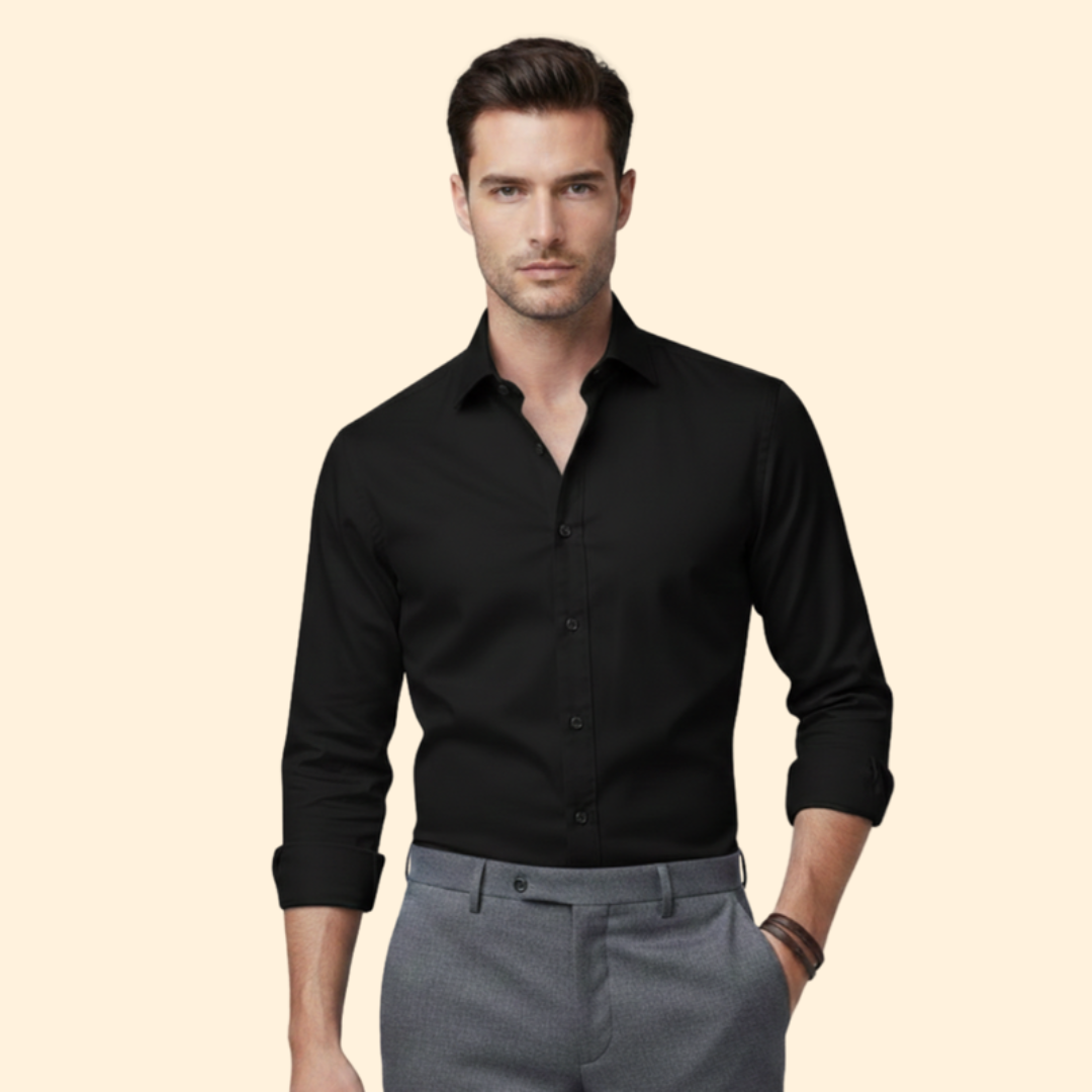 Heren Overhemd Classic Fit met Borstzak