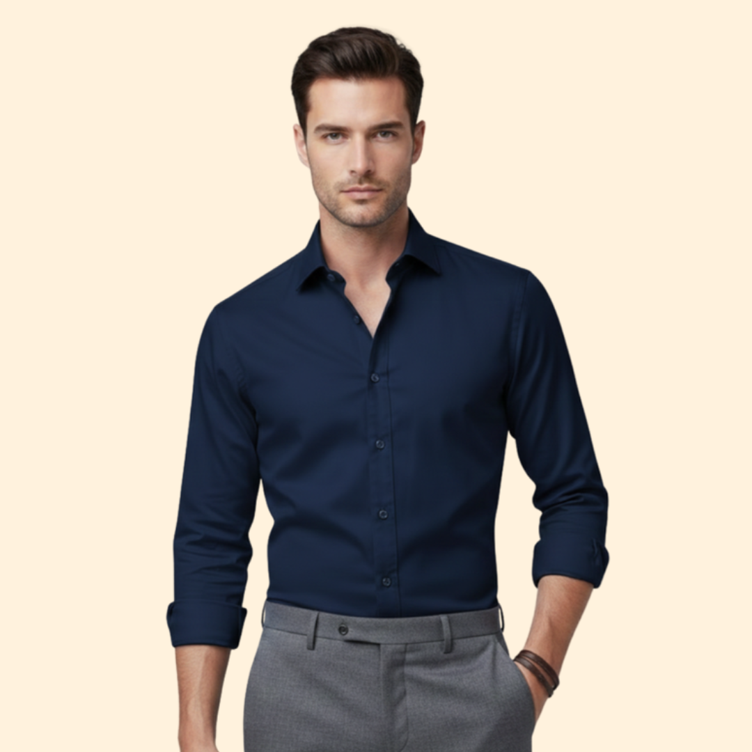 Heren Overhemd Classic Fit met Borstzak
