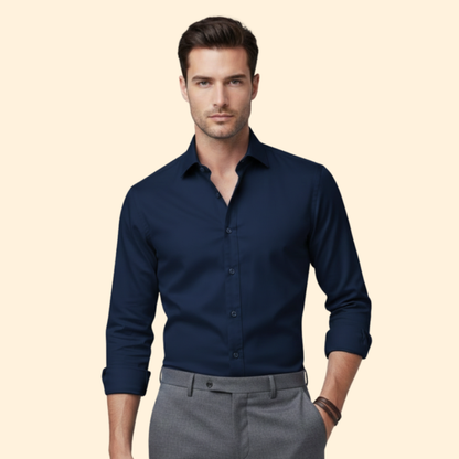 Heren Overhemd Classic Fit met Borstzak