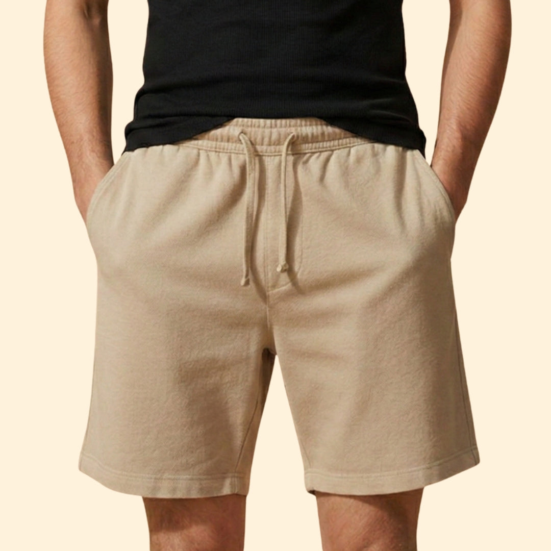 Heren Linnen Short Relaxed Fit met Trekkoord