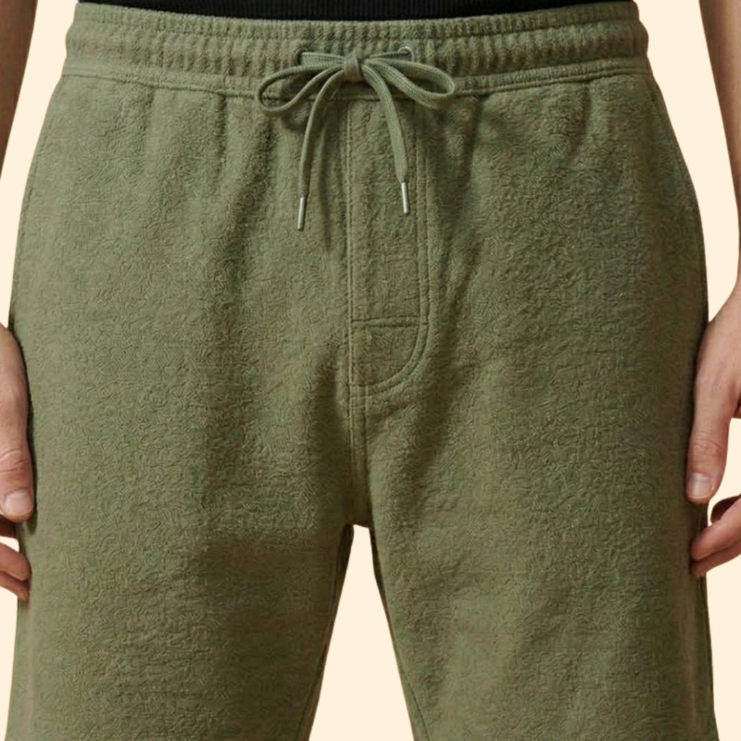 Heren Linnen Short Relaxed Fit met Trekkoord