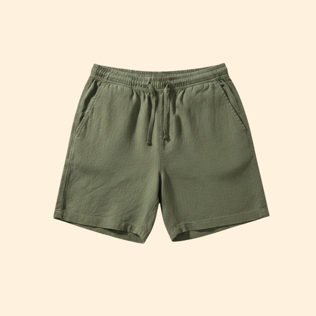 Heren Linnen Short Relaxed Fit met Trekkoord