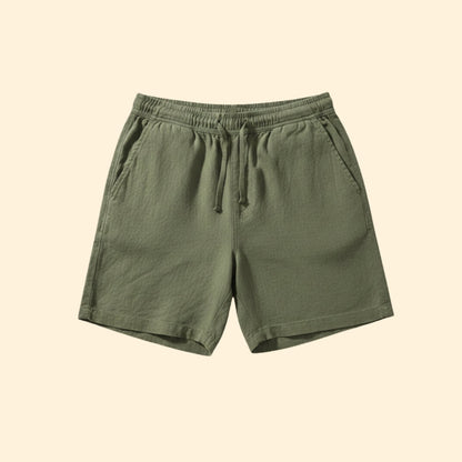 Heren Linnen Short Relaxed Fit met Trekkoord