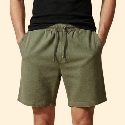 Heren Linnen Short Relaxed Fit met Trekkoord