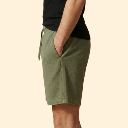 Heren Linnen Short Relaxed Fit met Trekkoord