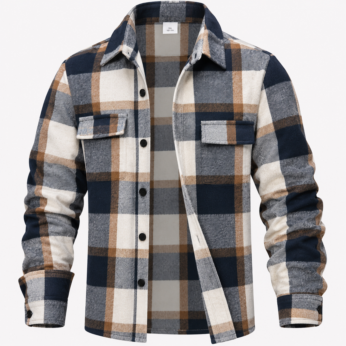 Heren Flanel Overhemd Geruit met Lange Mouwen - Regular Fit