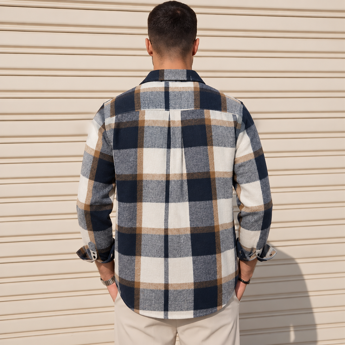 Heren Flanel Overhemd Geruit met Lange Mouwen - Regular Fit