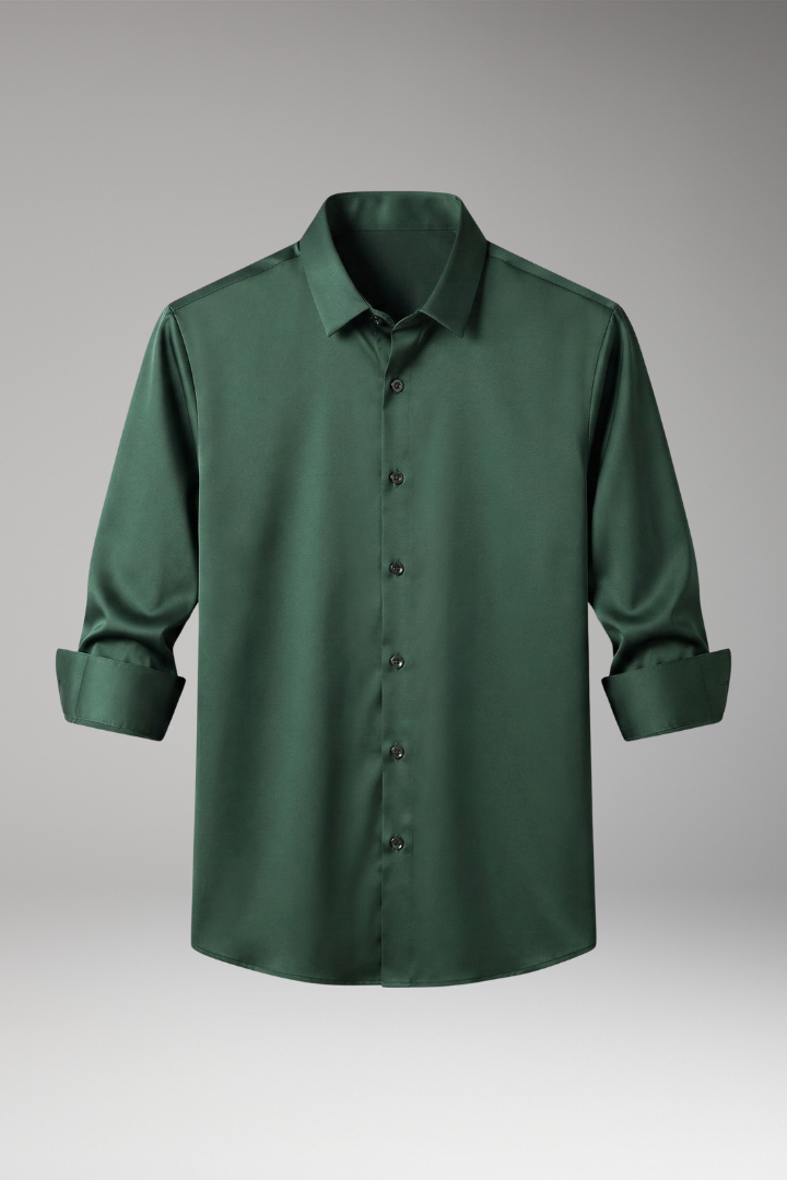 Heren Overhemd Slim Fit met Knopenbies