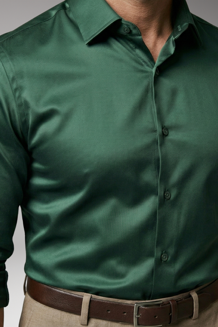 Heren Overhemd Slim Fit met Knopenbies
