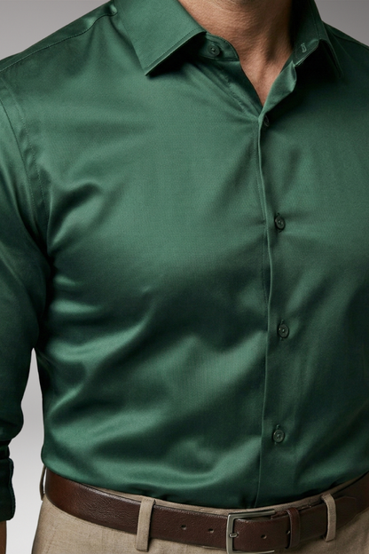 Heren Overhemd Slim Fit met Knopenbies