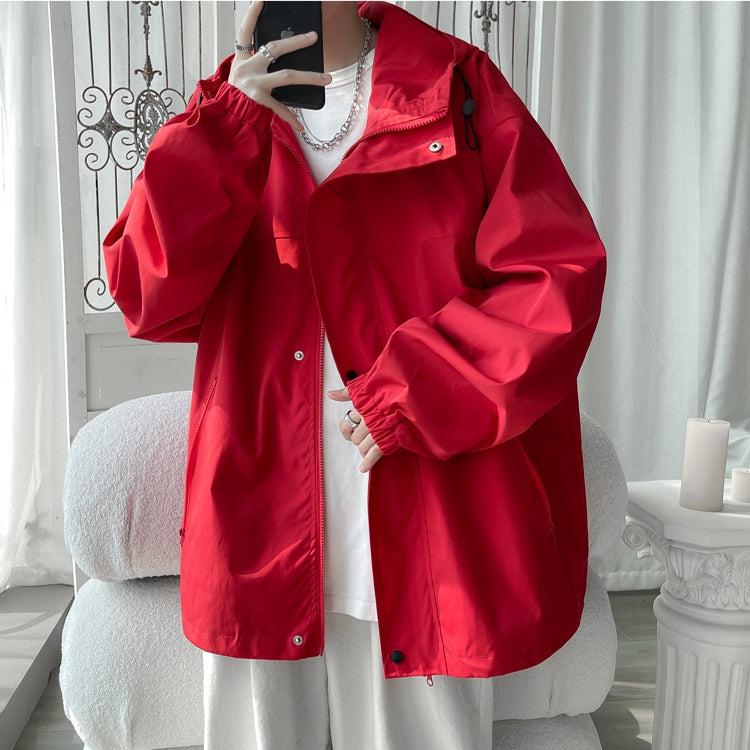 Heren Windbreaker Lichtgewicht Oversized met Capuchon