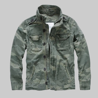 Heren Korte Camouflage Jacket - Militaire Stijl