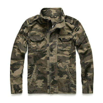 Heren Korte Camouflage Jacket - Militaire Stijl