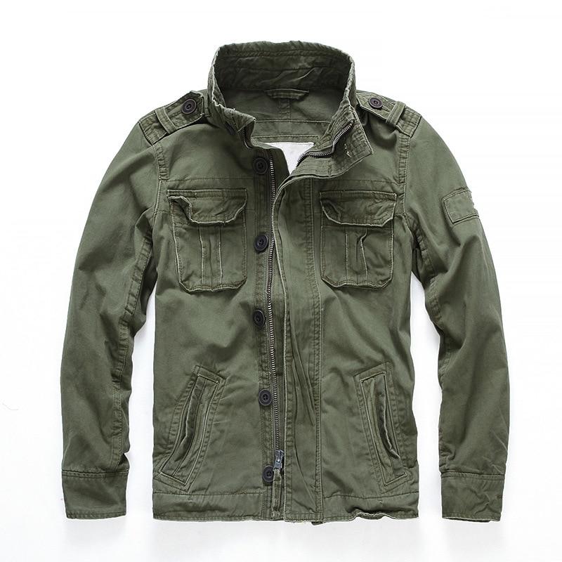 Heren Korte Camouflage Jacket - Militaire Stijl
