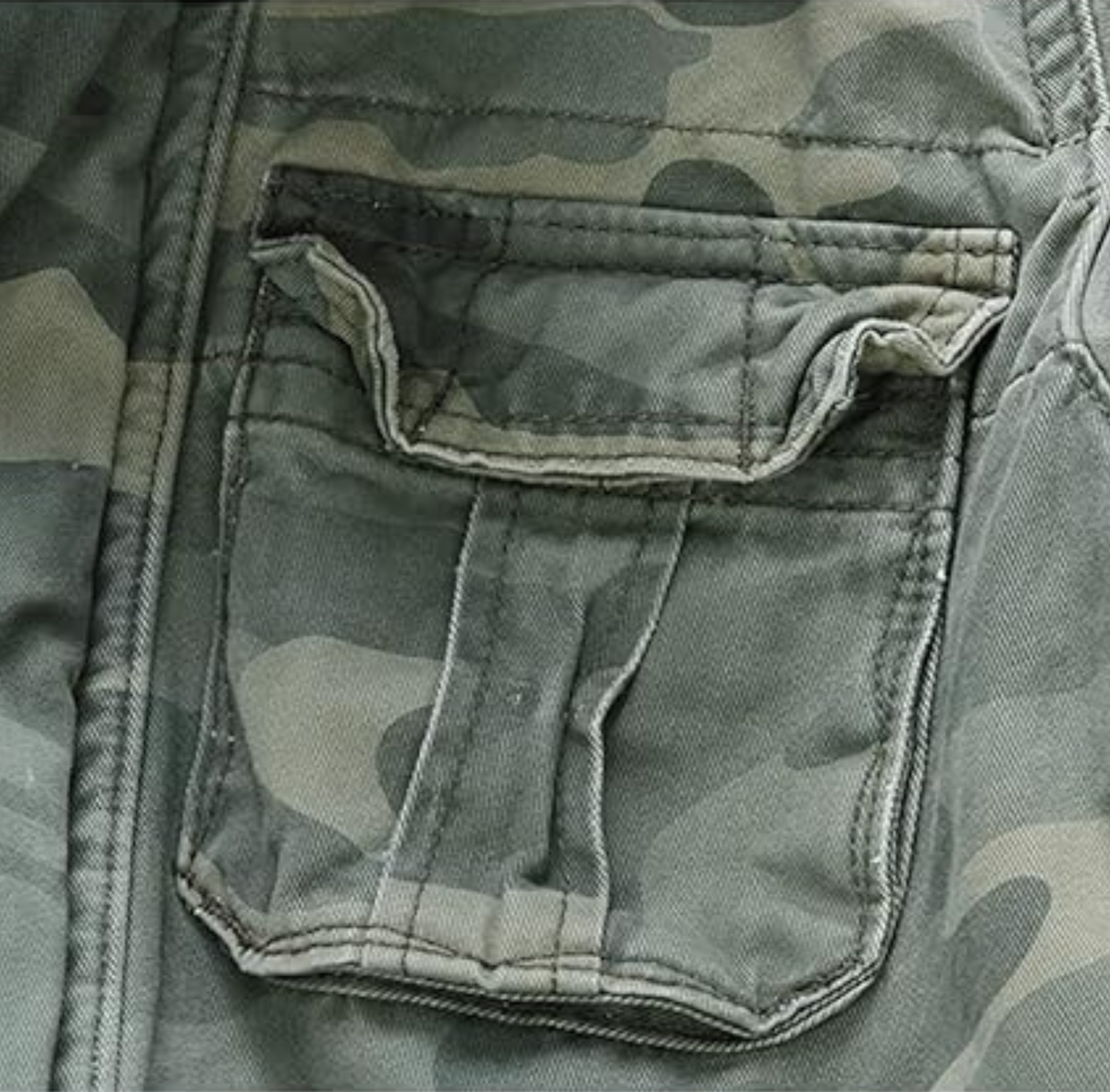 Heren Korte Camouflage Jacket - Militaire Stijl