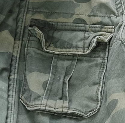 Heren Korte Camouflage Jacket - Militaire Stijl