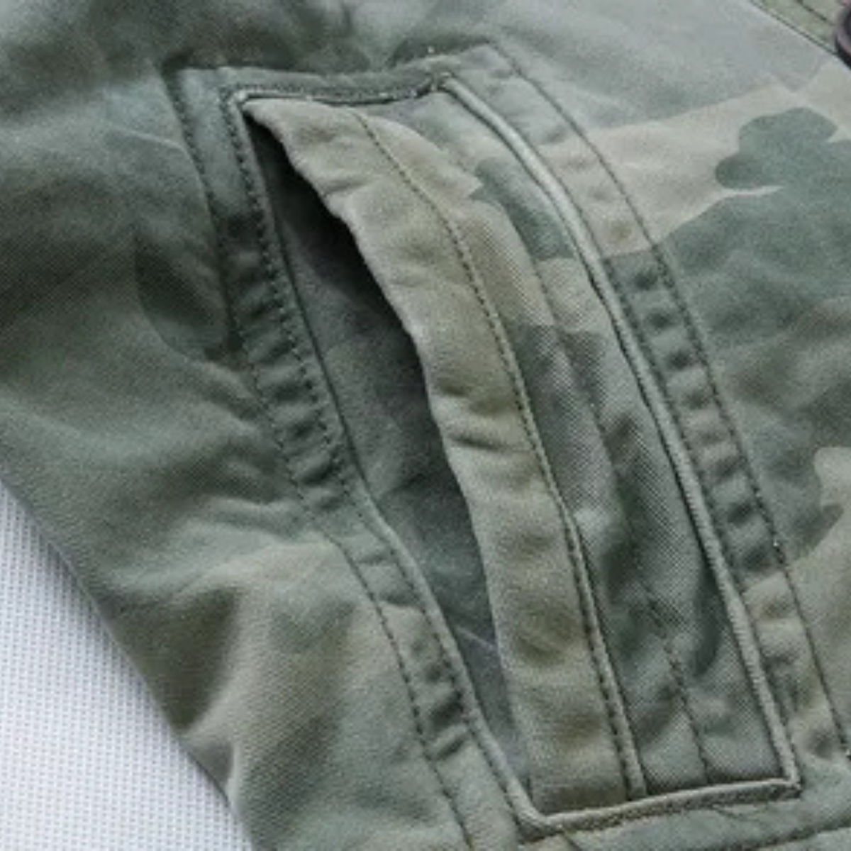 Heren Korte Camouflage Jacket - Militaire Stijl