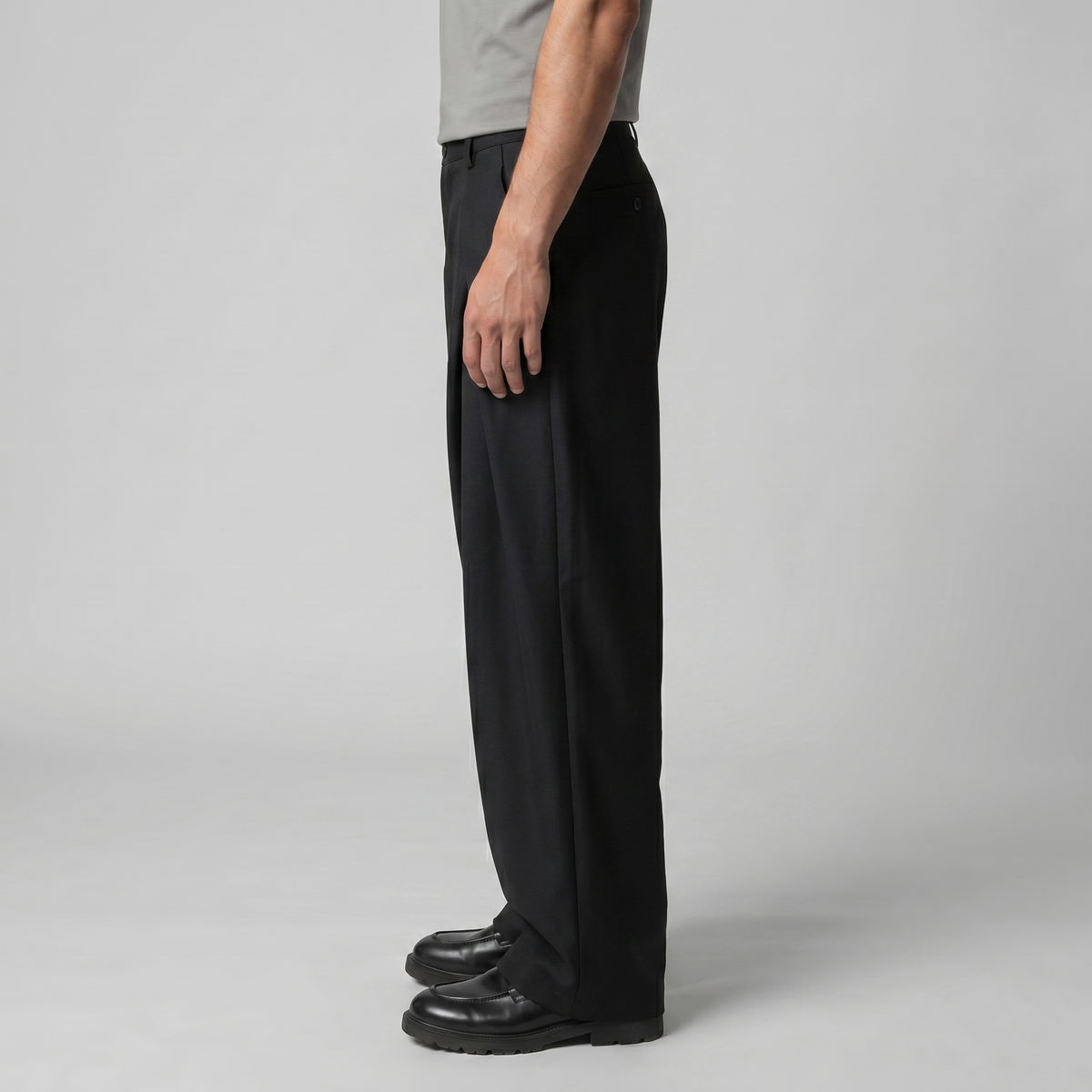 Heren Pantalon Wijde Pijpen met Plooien - Sartoriale Snit