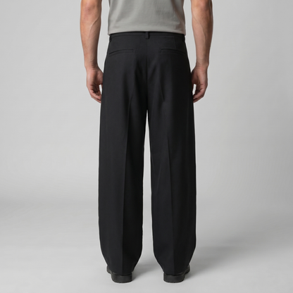 Heren Pantalon Wijde Pijpen met Plooien - Sartoriale Snit