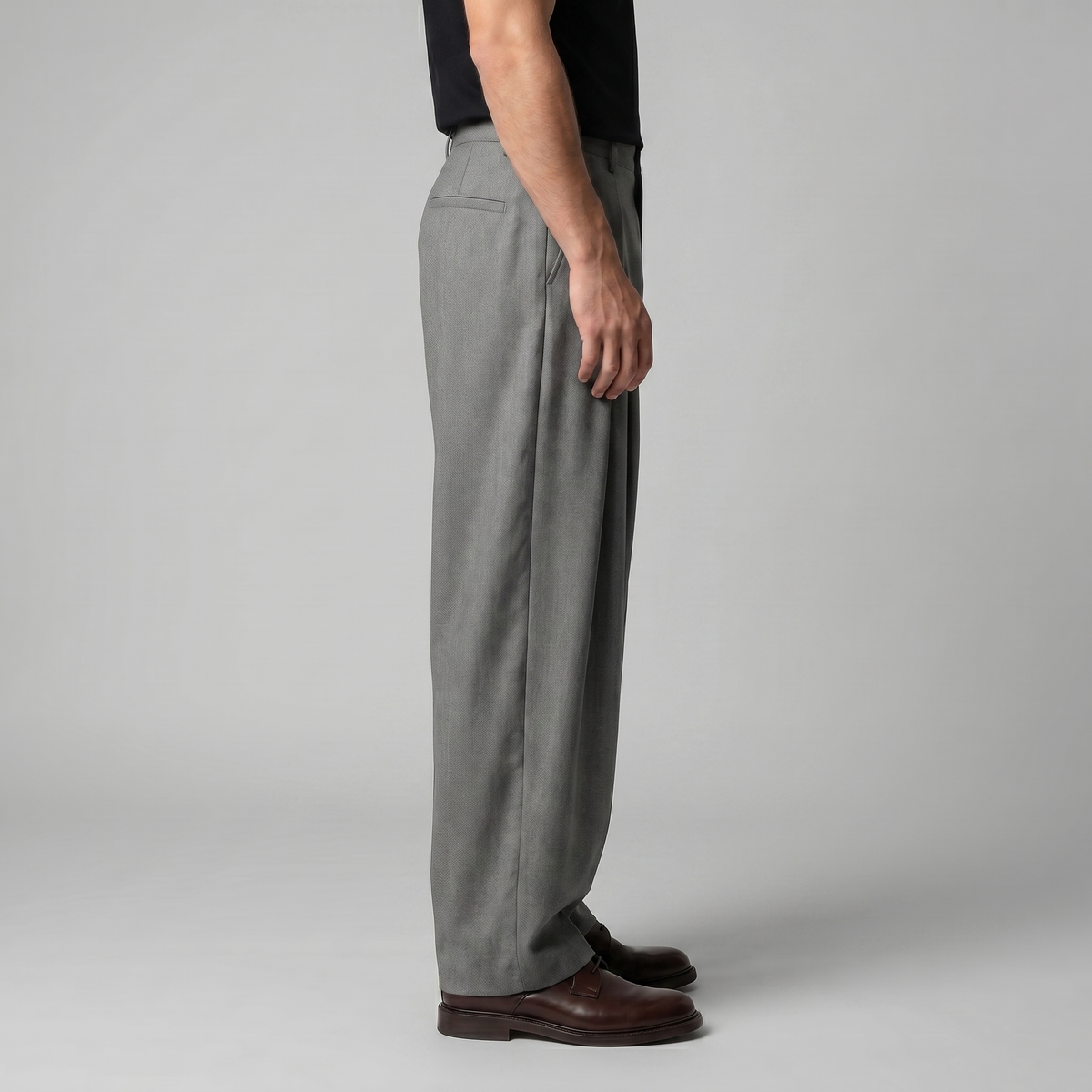 Heren Pantalon Wijde Pijpen met Plooien - Sartoriale Snit
