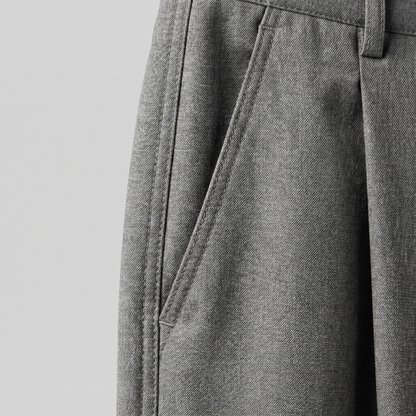 Heren Pantalon Wijde Pijpen met Plooien - Sartoriale Snit