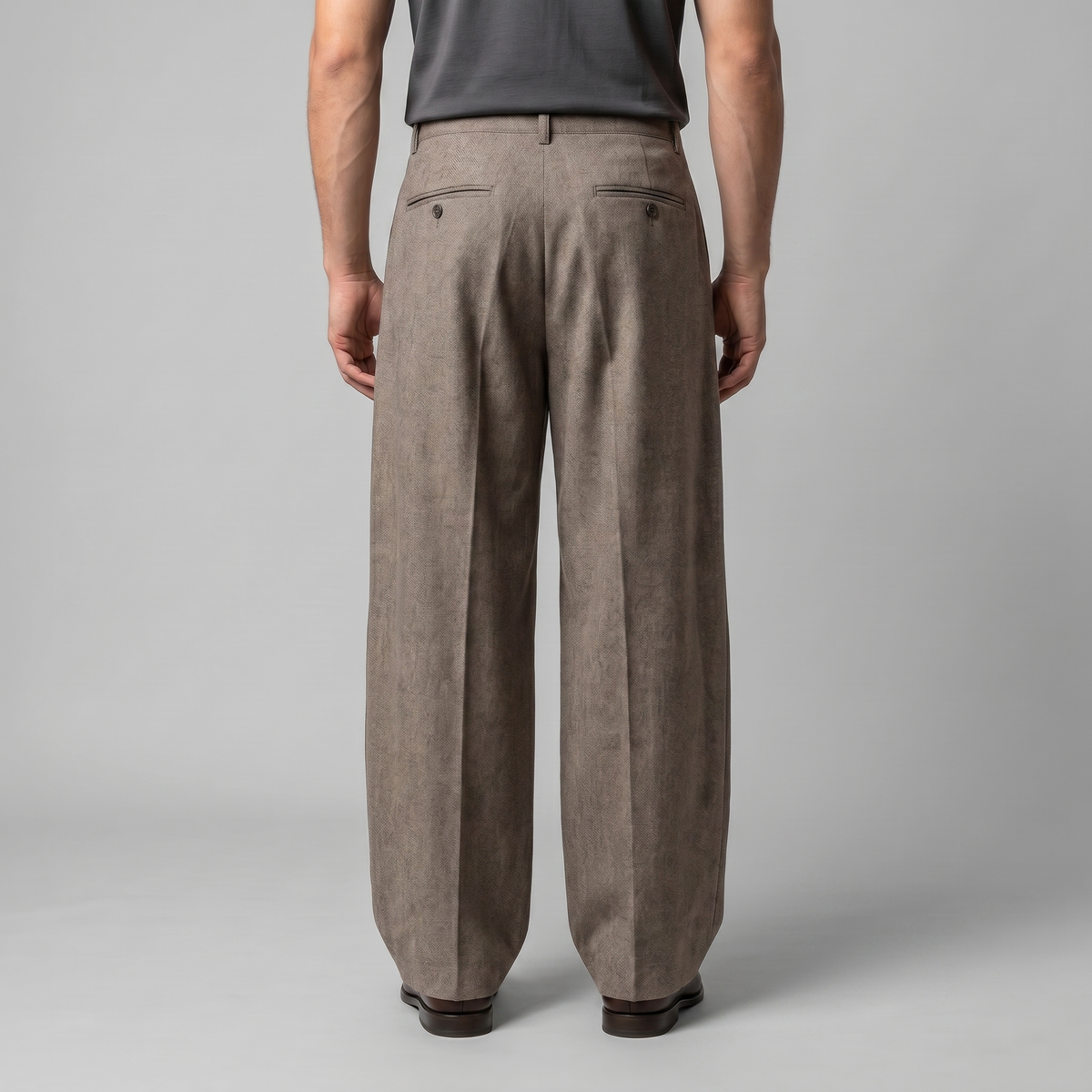 Heren Pantalon Wijde Pijpen met Plooien - Sartoriale Snit