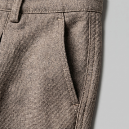 Heren Pantalon Wijde Pijpen met Plooien - Sartoriale Snit