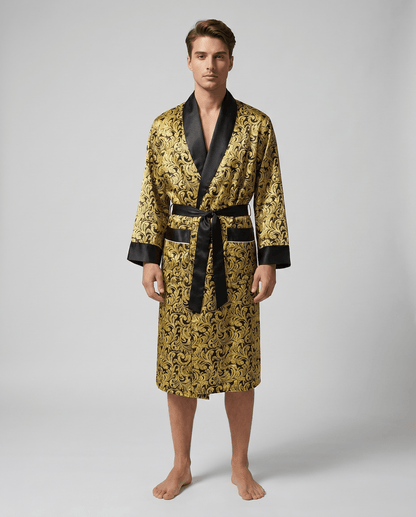 Men’s Robe – Luxurious Paisley Pattern Sleepwear