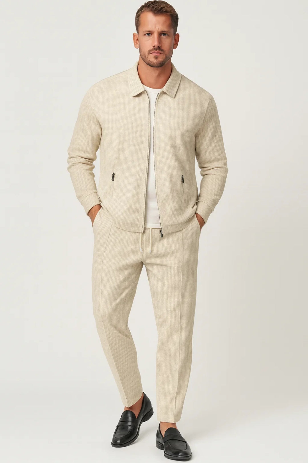 Heren Slim Fit Set – Minimalistisch, Geschikt voor Casual Gebruik