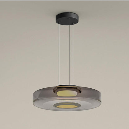 Minimalist Pendant Light Glass Adjustable Height Black 0