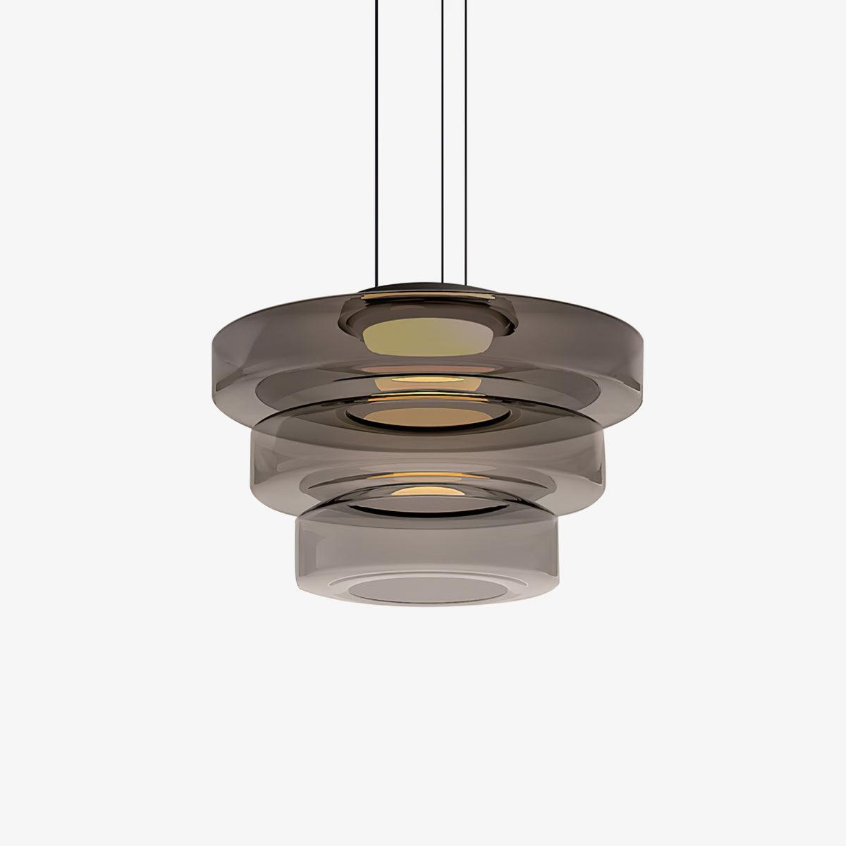 Minimalist Pendant Light Glass Adjustable Height Black 1