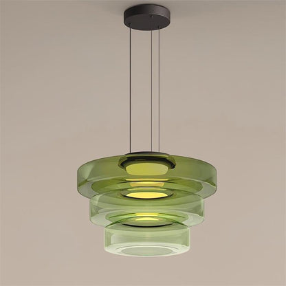 Minimalist Pendant Light Glass Adjustable Height Black 9