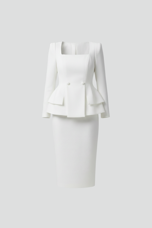 Dames Getailleerd Blazer en Rok Set – Geschikt voor Werk en Formele Gelegenheden